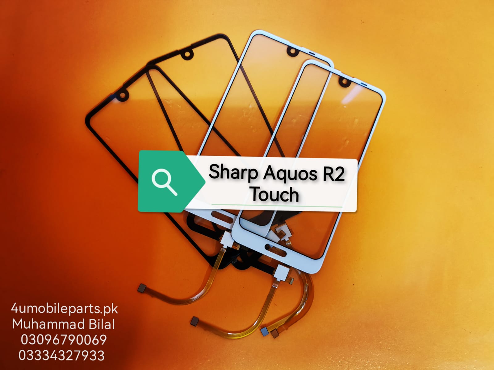 Sharp Aquos R2 Touch Glass “onlyon4umobile” - 4UMobileparts
